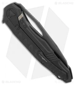 Microtech Signature Series Sigil MK6 Knife Tactical Al (3.8" Black Serr) -Blade HQ Shop Microtech Sigil MK6 tactical al black serr BHQ 74286 er side
