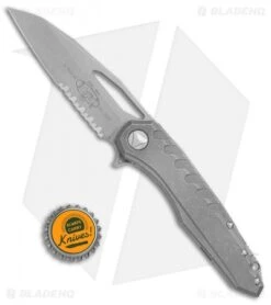 Microtech Sigil MK6 Frame Lock Knife Apocalyptic Ti(3.75" Apocalyptic Serr) -Blade HQ Shop Microtech Sigil apocalyptic ti serr BHQ 68759 er size