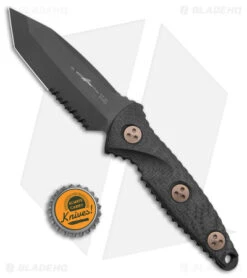Microtech Signature Series Socom Alpha Mini Tanto Fixed CF (3.8" Black Serr) -Blade HQ Shop Microtech Signature Series Socom Alpha Mini Tanto CF Black BHQ 176470 jr bottlecap