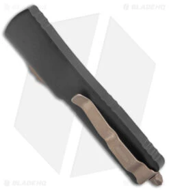 Microtech UTX-70 D/E Dagger OTF Automatic Knife Black (2.4" Bronze Apocalyptic) 8 Microtech UTX-70 D/E Dagger OTF Automatic Knife Black (2.4" Bronze Apocalyptic) -Blade HQ Shop Microtech Signature Series UTX 70 DE OTF Auto Bronze AP BHQ 139438 jr side