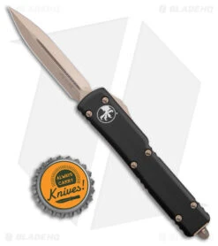 Microtech Signature Series UTX-70 D/E OTF Automatic Knife Black (2.4" Bronzed) -Blade HQ Shop Microtech Signature Series UTX 70 DE OTF Auto Bronzed BHQ 178399 jr bottlecap