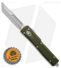 Microtech Signature Series UTX-70 Hellhound Tanto OTF Knife OD Green (2.4" SW) -Blade HQ Shop Microtech Signature Series UTX 70 Hellhound Tanto OTF Knife OD Green 2in SW BHQ 175692 td size