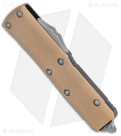 Microtech Signature Series UTX-85 OTF Auto Knife Tan G-10 (3.1" Apocalyptic) 4 Microtech Signature Series UTX-85 OTF Auto Knife Tan G-10 (3.1" Apocalyptic) - Image 2