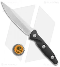 Microtech Socom Alpha Fixed Blade Knife Black G-10 (5" Stonewash Serr) -Blade HQ Shop Microtech Socom Alpha Black G 10 SW Serr BHQ 112135 jr bottlecap 1