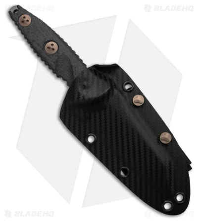 Microtech Socom Alpha Mini Warcom Fixed Blade Knife Black Carbon Fi (3.7" DLC) 5 Microtech Socom Alpha Mini Warcom Fixed Blade Knife Black Carbon Fi (3.7" DLC) - Image 3