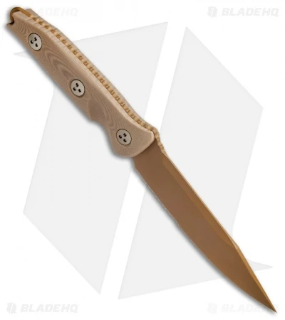 Microtech Socom Alpha Fixed Blade Knife Tan G-10 (5" Tan Serr) 113-2PVDTN 4 Microtech Socom Alpha Fixed Blade Knife Tan G-10 (5" Tan Serr) 113-2PVDTN - Image 2
