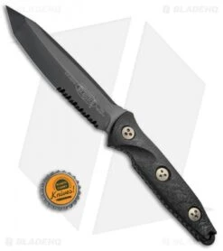 Microtech Socom Alpha Tanto Fixed Blade Knife Carbon Fiber (5" Black Serr) -Blade HQ Shop Microtech Socom Alpha Tanto CF Black Serr MCT1142DLC BHQ 72447 jr bottlecap