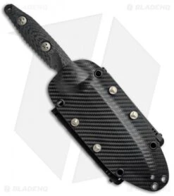 Microtech Socom Alpha Tanto Fixed Blade Knife Carbon Fiber (5" Black Serr) -Blade HQ Shop Microtech Socom Alpha Tanto CF Black Serr MCT1142DLC BHQ 72447 jr sheath