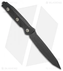 Microtech Socom Alpha Tanto Fixed Blade Knife Carbon Fiber (5" Black Serr) -Blade HQ Shop Microtech Socom Alpha Tanto CF Black Serr MCT1142DLC BHQ 72447 jr spine