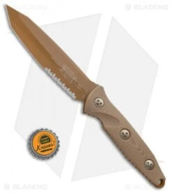 Microtech Socom Alpha Tanto Fixed Blade Tan G-10 (5" Tan PVD Serr) -Blade HQ Shop Microtech Socom Alpha Tanto Tan G 10 Tan PVD Serr 114 2PVDTN BHQ 74521 jr bottlecap