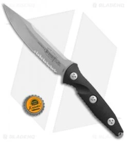 Microtech Socom Alpha Fixed Blade Knife Black G-10 (5" Apocalyptic Serr) -Blade HQ Shop Microtech Socom Alpha black G10 apocalyptic serr BHQ 52602 er size