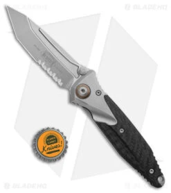 Microtech Socom Bravo Tanto Frame Lock Knife BB Ti/CF (4" Partial Serrated) -Blade HQ Shop Microtech Socom Bravo FL Tanto Ti CF SW Partially Serrated BHQ 140221 jr bottlecap