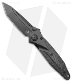 Microtech Socom Bravo T/E Tanto Frame Lock Knife Titanium/CF (4" Black)