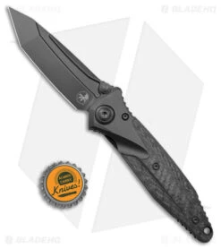 Microtech Socom Bravo T/E Tanto Frame Lock Knife Titanium/CF (4" Black) -Blade HQ Shop Microtech Socom Bravo TE Tanto FL Ti CF Black BHQ 180392 jr bottlecap
