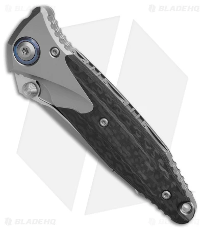 Microtech Socom Bravo Tanto Frame Lock Knife Black BB Ti/CF (4" BB) 261-7 CFTI 4 Microtech Socom Bravo Tanto Frame Lock Knife Black BB Ti/CF (4" BB) 261-7 CFTI - Image 2
