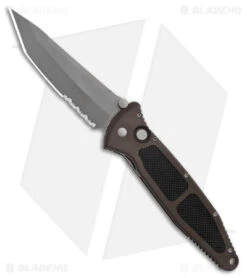 Microtech Socom Dual-Action Auto Knife Black Aluminum (4" Bead Blasted ATS-34)