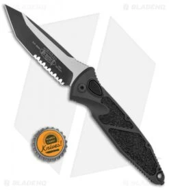 Microtech Socom Elite Automatic Knife Black Aluminum (4" Two-Tone Serr) 161A-2T 9 Microtech Socom Elite Automatic Knife Black Aluminum (4" Two-Tone Serr) 161A-2T -Blade HQ Shop Microtech Socom Elite Auto Black Tanto Serr BHQ 135437 jr bottlecap