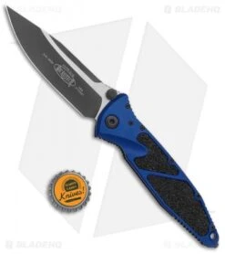 Microtech Socom Elite Clip Point T/E Knife Navy Blue (4" Two Tone) -Blade HQ Shop Microtech Socom Elite CP TE Navy Blue TT BHQ 135089 jr bottlecap