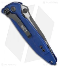 Microtech Socom Elite Clip Point T/E Knife Navy Blue (4" Two Tone) -Blade HQ Shop Microtech Socom Elite CP TE Navy Blue TT BHQ 135089 jr side