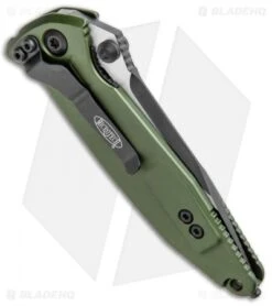 Microtech Socom Elite Manual Knife OD Green (4" Black) 160-1OD -Blade HQ Shop Microtech Socom Elite Manual OD Green Black 160 1OD BHQ 11801 jr side