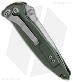 Microtech Socom Elite Manual Knife OD Green (4" Satin) 160-4OD -Blade HQ Shop Microtech Socom Elite Manual OD Green Satin 160 4OD BHQ 11804 jr side