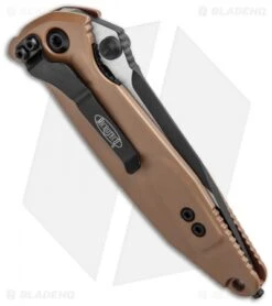 Microtech Socom Elite Manual Knife Tan (4" Black Serr) 160-2TA -Blade HQ Shop Microtech Socom Elite Manual Tan Black Serr 160 2TA BHQ 10391 jr side
