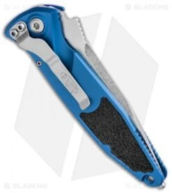 Microtech Socom Elite S/E Automatic Knife Blue (4" Stonewash Ser) 160A-11BL 9 Microtech Socom Elite S/E Automatic Knife Blue (4" Stonewash Ser) 160A-11BL -Blade HQ Shop Microtech Socom Elite SE Auto Blue SW Serr 160A 11BL BHQ 106937 jr side