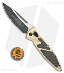 Microtech Socom Elite S/E Automatic Knife Gold/CF (4" Two-Tone) 160A-1CGCFI -Blade HQ Shop Microtech Socom Elite SE Auto Gold CF TT 160A 1CGCFI BHQ 108656 jr bottlecap