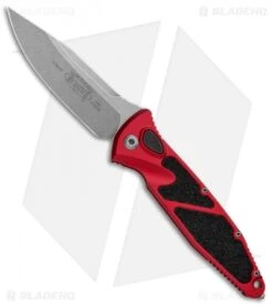 Microtech Socom Elite S/E Automatic Knife Red (4" Stonewash) 160A-10RD