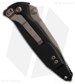 Microtech Socom Elite S/E Manual Knife Black (4" Bronze Serrated) 160-14 -Blade HQ Shop Microtech Socom Elite SE Manual Knife Black 4in Bronze Serrated BHQ 181700 hd side