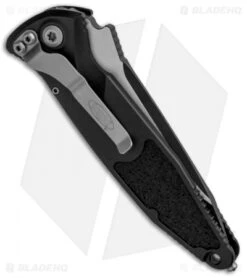 Microtech Socom Elite T/E Automatic Knife Black (4" Two Tone) 161A-1 -Blade HQ Shop Microtech Socom Elite TE Auto Black TT 161A 1 BHQ 91672 jr side