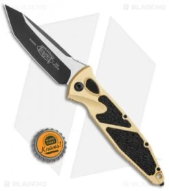 Microtech Socom Elite T/E Auto Knife Champagne Gold (4" Two Tone) 161A-1CG -Blade HQ Shop Microtech Socom Elite TE Auto Champagne Gold TT 161A 1CG BHQ 106921 jr bottlecap