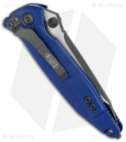 Microtech Socom Elite Tanto T/E Knife Navy Blue (4" Two Tone) -Blade HQ Shop Microtech Socom Elite TE Auto Navy Blue TT BHQ 134790 jr side