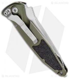 Microtech Socom Elite T/E Automatic Knife OD Green (4" Satin) 161A-4OD -Blade HQ Shop Microtech Socom Elite TE Auto OD Green Satin 161A 4OD BHQ 103384 jr side