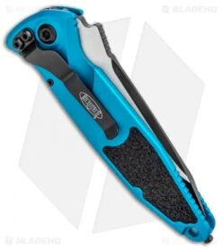 Microtech Socom Elite T/E Automatic Knife Turquoise (4" Two-Tone) 161A-1TQ -Blade HQ Shop Microtech Socom Elite TE Auto Turquoise TT 161A 1TQ BHQ 98341 jr side