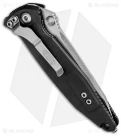 Microtech Socom Elite Tanto Manual Knife Black (4" Stonewash) 161-10 -Blade HQ Shop Microtech Socom Elite Tanto Manual Black SW 161 10 BHQ 11762 jr side