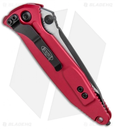 Microtech Socom Elite Tanto Manual Knife Red/CF (4" Two Tone) 161-1RDCFI 5 Microtech Socom Elite Tanto Manual Knife Red/CF (4" Two Tone) 161-1RDCFI - Image 3
