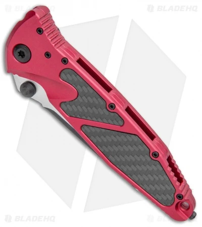 Microtech Socom Elite Tanto Manual Knife Red/CF (4" Two Tone) 161-1RDCFI 4 Microtech Socom Elite Tanto Manual Knife Red/CF (4" Two Tone) 161-1RDCFI - Image 2