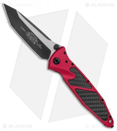 Microtech Socom Elite Tanto Manual Knife Red/CF (4" Two Tone) 161-1RDCFI 3 Microtech Socom Elite Tanto Manual Knife Red/CF (4" Two Tone) 161-1RDCFI