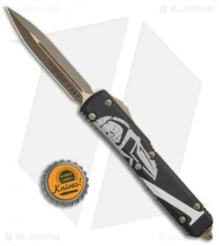 Microtech Spartan Ultratech D/E OTF Automatic Knife Molon Labe CC (3.4" Bronze) -Blade HQ Shop Microtech Spartan Ultratech DE OTF Auto Molon Labe CC Bronze 122 13ML BHQ 37096 jr bottlecap