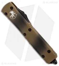 Microtech Spartan Ultratech OTF Automatic Knife Tan Camo (3.4" Tan Camo) 223-1TC -Blade HQ Shop Microtech Spartan Ultratech Tan Camo Tan Camo BHQ 89764 er spine