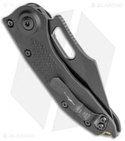 Microtech Signature Series Stitch Automatic Knife Tactical (3.8" DLC) 169-1DLCTS -Blade HQ Shop Microtech Stitch Auto Tactical Apocalyptic DLC 169 1DLCTS BHQ 75753 jr side