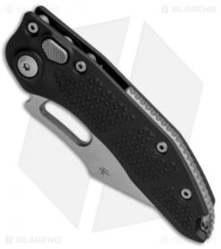 Microtech Stitch Automatic Knife Black (3.75" Stonewash Serr) 169-11 -Blade HQ Shop Microtech Stitch Black SW Serr 169 11 BHQ 71982 jr spine
