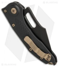 Microtech Stitch Automatic Knife Black (3.75" Black DLC) -Blade HQ Shop Microtech Stitch black apocalyptic DLC BHQ 71364 er side