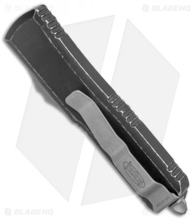 Microtech T/E OTF Tanto Automatic Knife Distressed Black (3.1" Apocalyptic) 5 Microtech T/E OTF Tanto Automatic Knife Distressed Black (3.1" Apocalyptic) - Image 3