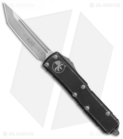 Microtech T/E OTF Tanto Automatic Knife Distressed Black (3.1" Apocalyptic) 3 Microtech T/E OTF Tanto Automatic Knife Distressed Black (3.1" Apocalyptic)