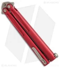 Microtech Tachyon III Balisong Butterfly Red (4.5" Bronze) 173-13RD -Blade HQ Shop Microtech Tachyon 3 Red bronze BHQ 67823 er side