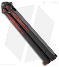 Blade HQ Shop -Blade HQ Shop Microtech Tachyon III Balisong Butterfly Black Red 173 1BW BHQ 68860 jr spine
