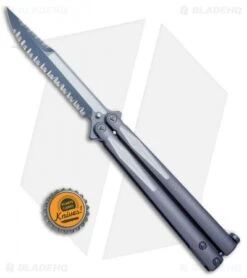 Microtech Tachyon III Balisong Butterfly Knife (4.5" Gray Full Serr) 173-D3GW 9 Microtech Tachyon III Balisong Butterfly Knife (4.5" Gray Full Serr) 173-D3GW -Blade HQ Shop Microtech Tachyon III Balisong Butterfly Gray Full Serr 173 D3GW BHQ 72397 jr bottlecap