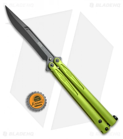 Microtech Tachyon III Balisong Butterfly Lime Green (4.5" Black) 173-1DLCLG 6 Microtech Tachyon III Balisong Butterfly Lime Green (4.5" Black) 173-1DLCLG - Image 4